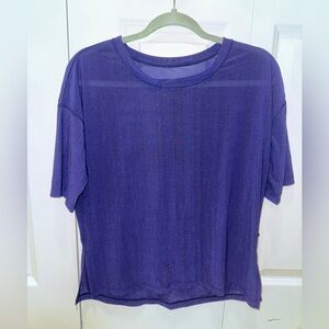 LULULEMON Mesh Purple Top, Size 8 but not printed anywhere